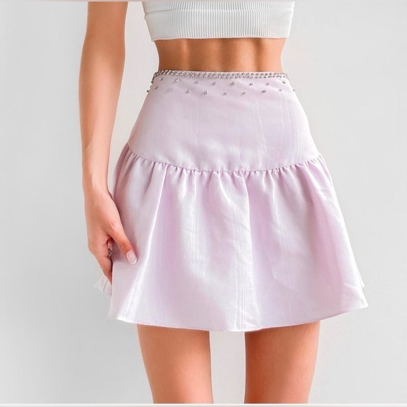 LoveShackFancy Lively Embellished Mini Skirt - Picture 3 of 12